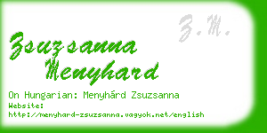 zsuzsanna menyhard business card