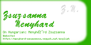 zsuzsanna menyhard business card